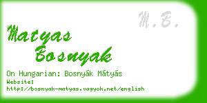 matyas bosnyak business card